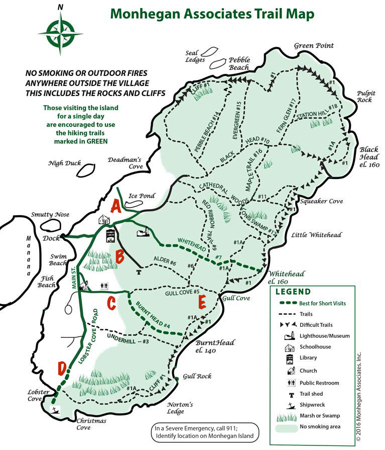 Monhegan birding map
